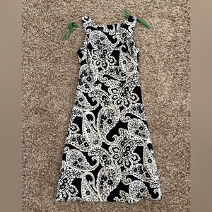Meroma paisley black and white dress